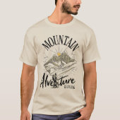 T-shirt Explorateur de montagne d'aventure – Randonnée vin (Devant)