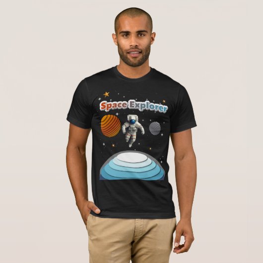 T-shirt Explorateur d'espace (Devant entier)