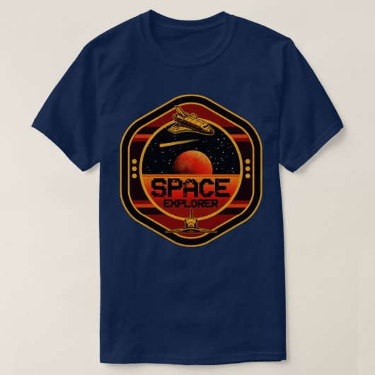 T-shirt Explorateur d'espace rétro (Design devant)
