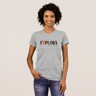 T-shirt Explorateur Urbain Coupe Slim pour Femme (Gris)