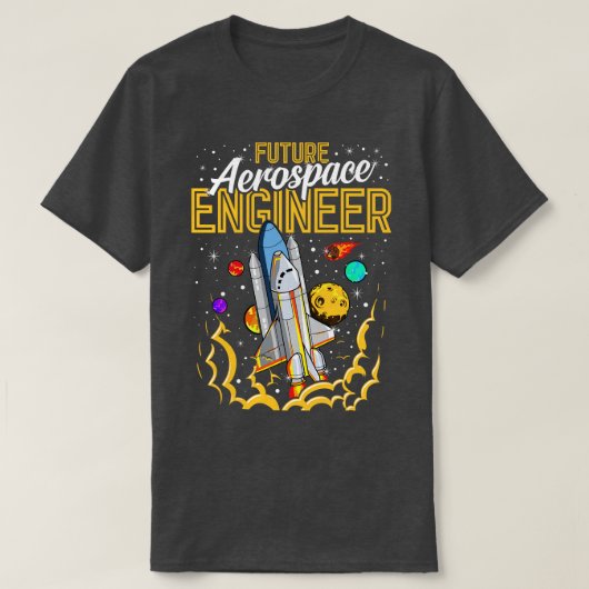 T-shirt Exploration de l'astronaute spatiale du futur ingé (Design devant)