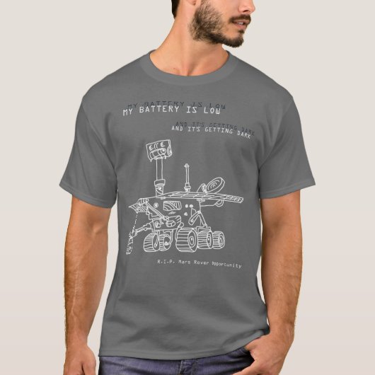 T-shirt Exploration de Rover Opportunity Mars RIP (Devant)
