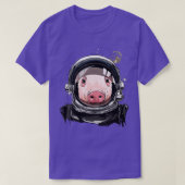 T-shirt Exploration spatiale de l'astronaute de cochon (Design devant)