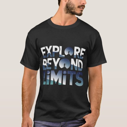 T-shirt Explore Beyond Limits Space Adventure  (Devant)