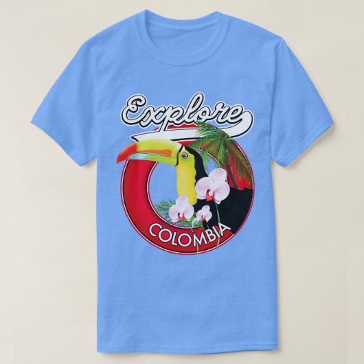 T-shirt Explore Colombia retro (Design devant)