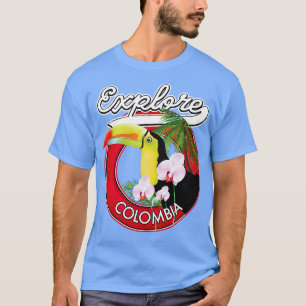 T-shirt Explore Colombia retro