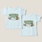 T-Shirt Explore & Play, Ours de forêt rétro groovy (Design Recto & Verso)