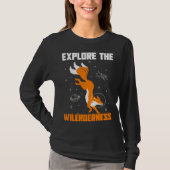T-shirt Explore The Wilderness Space Astronaut Fox (Devant)