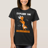 T-shirt Explore The Wilderness Space Astronaut Fox (Devant)