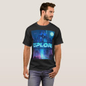 T-shirt EXPLORER - Cyberpunk Android Ville Sci-Fi Néon Tec (Devant entier)