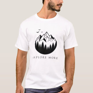 T-shirt Explorer davantage la montagne géométrique