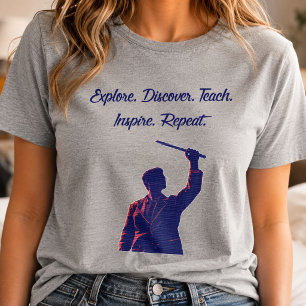 T-shirt Explorer Découvrir Enseigner Inspirer Répéter Scie