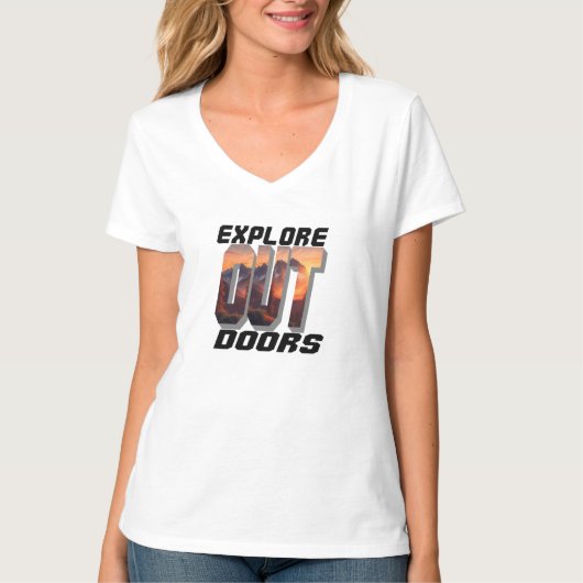 T-SHIRT EXPLORER LES PORTES EXTÉRIEURES (Devant)