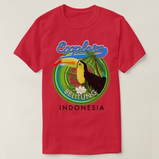 T-shirt explorer l'île de Belitung voyage Belitung (Design devant)