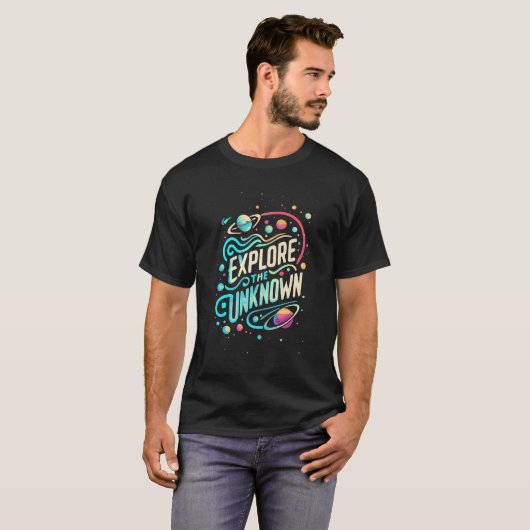 T-shirt explorer l'inconnu (Devant entier)