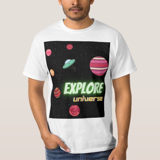 T-shirt explorer l'univers (Devant)