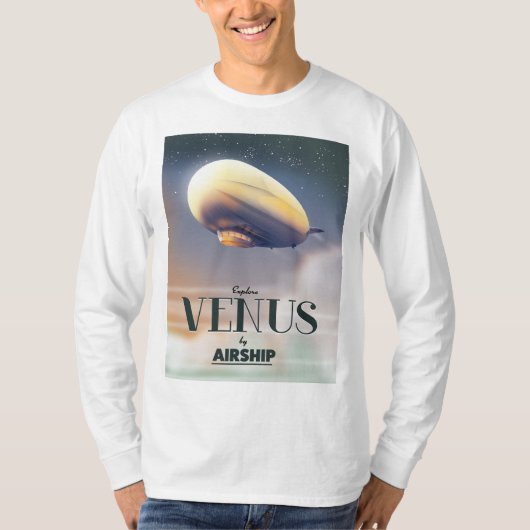 T-shirt Explorer Vénus en dirigeable (Devant)