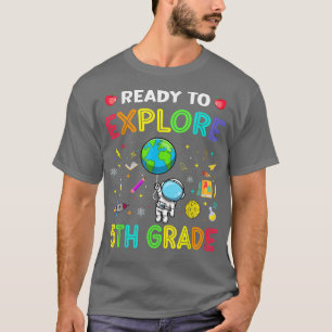 T-shirt Explorez 5e année Retour à l'école Astronaut Espac