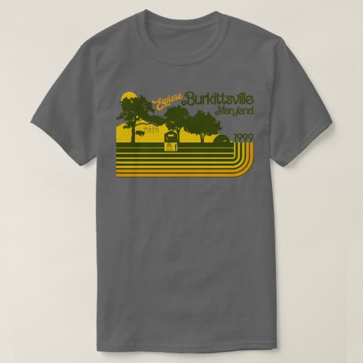 T-shirt Explorez Burkittsville Blair Witch Retro Stripe (Design devant)
