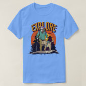 T-shirt Explorez Hiker avec Yellow Lab (Design devant)