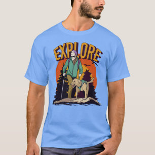 T-shirt Explorez Hiker avec Yellow Lab