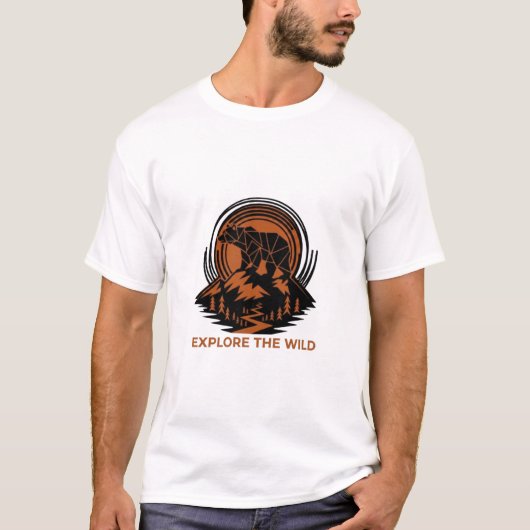 T-shirt Explorez la nature. (Devant)