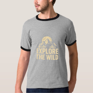 T-shirt Explorez la nature Conception d'aventure vintage
