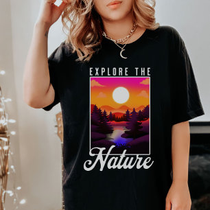 T-shirt Explorez La Nature - Montagne, Rivière, Randonnée