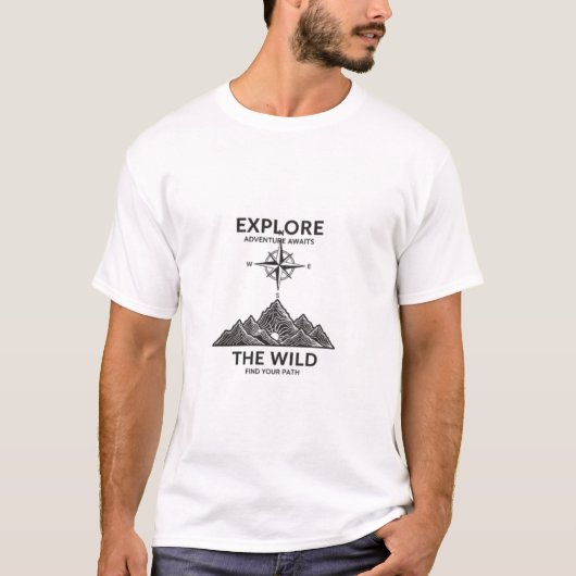 T-shirt Explorez l'Aventure Sauvage qui Vous Attend (Devant)