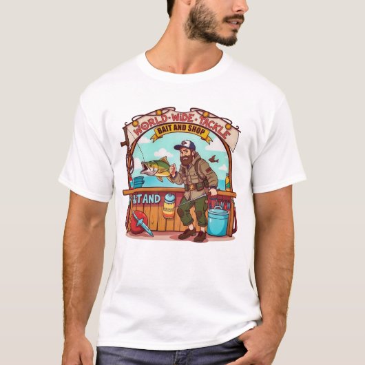 T-shirt Explorez le monde de la pêche (Devant)