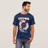 T-shirt Explorez l'espace - Astronaute cosmique (Devant entier)
