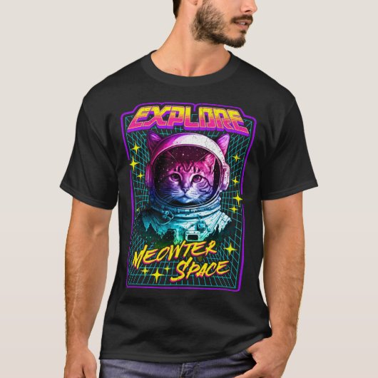 T-shirt Explorez l'espace Meowter Astronaute de l'espace à (Devant)