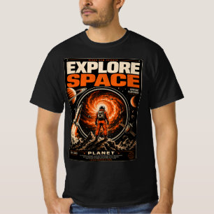T-shirt Explorez l'Espace – Retro Sci-Fi