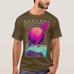T-shirt Explorez Saturn Retro Astronaut - Astral Cosmic De