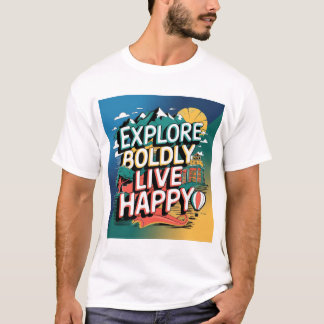 T-shirt Explorez Vivez Happy avec audace : Aventure Attend