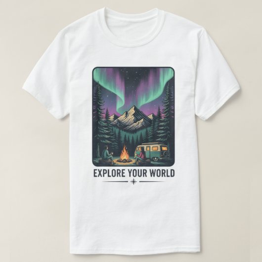 T-shirt Explorez votre aventure mondiale (Design devant)