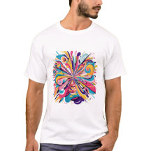 T-shirt explosion Abstraite - Art coloré