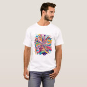 T-shirt explosion Abstraite - Art coloré (Devant entier)
