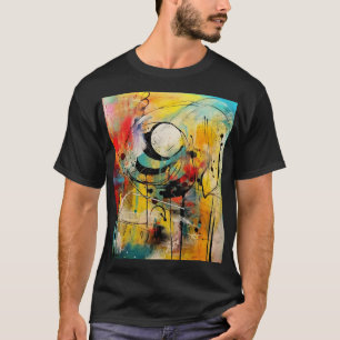 T-shirt Explosion Abstraite de couleurs vives et dynamique