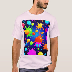 T-shirt Explosion Abstraite de peinture