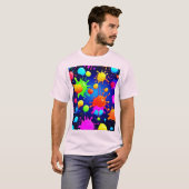 T-shirt Explosion Abstraite de peinture (Devant entier)
