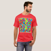 T-shirt Explosion Abstraite florale (Devant entier)