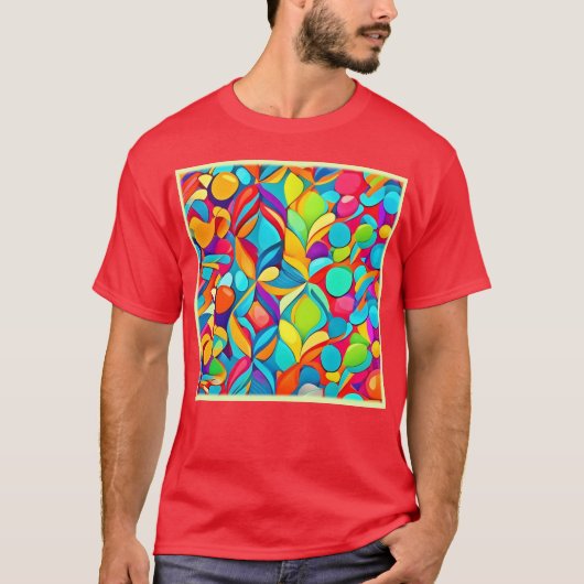 T-shirt Explosion Abstraite florale (Devant)
