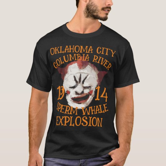 T-shirt Explosion de baleines de Sperm OKLAHOMA CITY 1914 (Devant)