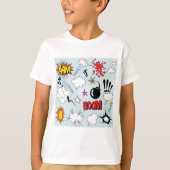 T-shirt Explosion de bande dessinée rétro Pop Art (Devant)