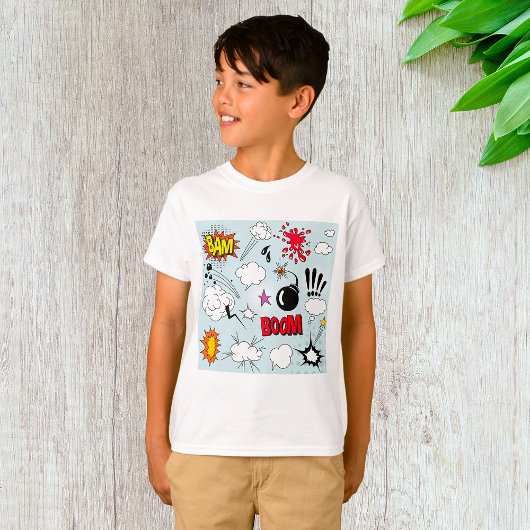 T-shirt Explosion de bande dessinée rétro Pop Art