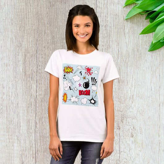 T-shirt Explosion de bande dessinée rétro Pop Art