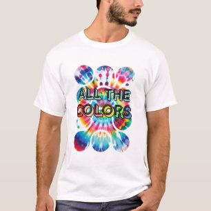 T-shirt Explosion de couleur Tie-Dye Style Rétro