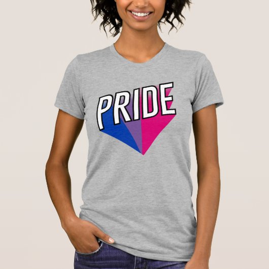 T-shirt Explosion de fierté bisexuelle (Devant)