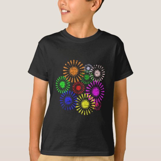 T-shirt Explosion de fleurs en détresse (Devant)